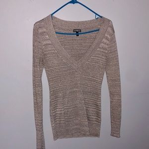 Express v neck sparkle sweater
